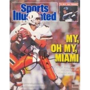 Steve Walsh autographed Sports Illustrated Magazine (Miami):  