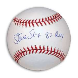   Steve Sax Autographed Baseball   with 82 Roy Inscription Sports