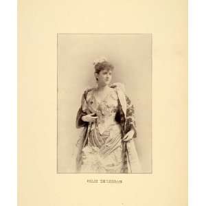   Zelie De Lussan Portrait Opera Singer Carmen   Original Halftone Print