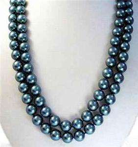 Charming8 9mm Black Cultured Pearl Necklace 50  
