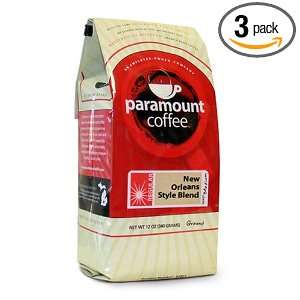 Paramount Coffee, New Orleans Style Blend Ground Coffee, 12 Ounce Bags 