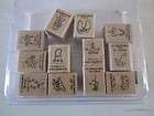 STAMPIN UP 12 PIECE COLLECTION MINI STAMPS RUBBER STAMP