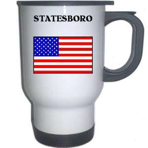  US Flag   Statesboro, Georgia (GA) White Stainless Steel 