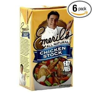 Emerils Stock All Natural Chicken, 32 Ounce (Pack of 6):  