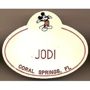    Walt Disney World Jodi Cast Member name Tag 