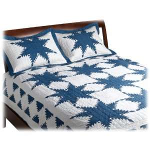  Starry Night 100% Cotton Patchwork Quilt Set, Full/Queen 