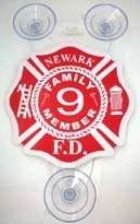 NEWARK NJ FIRE EMT DEPT. CAR SHEILDS, FAMILY MEMBER, MEMBER  