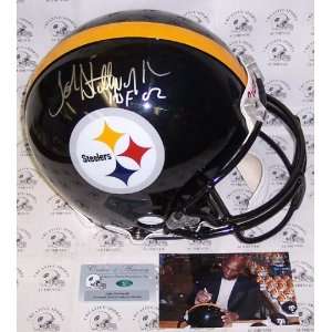  Autographed John Stallworth Helmet   Authentic Sports 