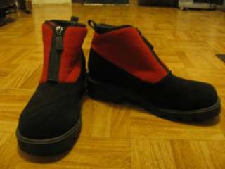SPORTO Red & Black Suede Insulated ankel boots shoes women size 7 