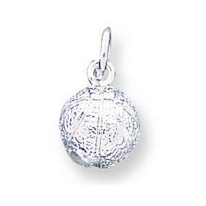  Sterling Silver Basketball Charm: Jewelry