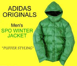   110 ADIDAS ORIGINALS Warm Puffer SPO WINTER Jacket COAT Deep Grass L