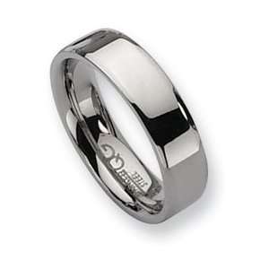  Stainless Steel Beveled Edge 6mm Polished Band SR12 12.5 Jewelry