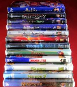   Disney Family DVD CollectionAladdin,Tron,The Aristocats,Spirited Away