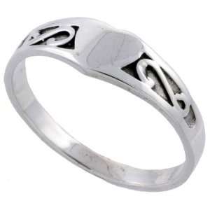  Sterling Silver Celtic Heart Ring (Available in Sizes 5 to 