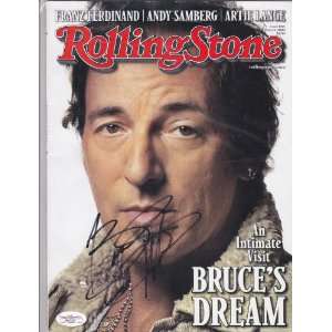 Bruce Springsteen Rolling Stones Signed Autographed Magazine Coa 
