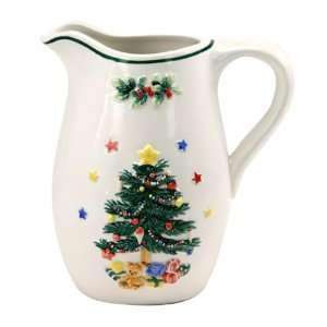  Nikko Ceramics Christmas Giftware 3 D Holiday Pitcher 