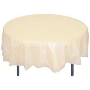  Ivory Round plastic table cover
