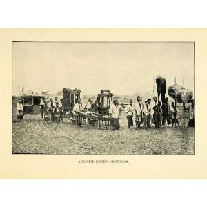 1900 Print Chinese Funeral Procession China Traditional Death Ceremony 