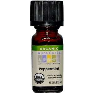  Peppermint, Natural, Essential Oil, CERTIFIED ORGANIC, .25 