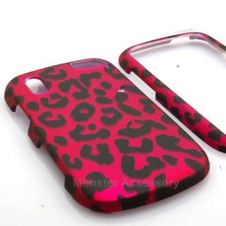 Pink Leopard Rubberized Hard Case Snap On Cover For Pantech Hotshot 