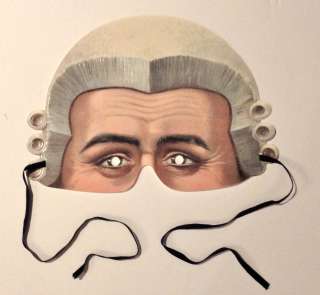 LAWYER COUNSEL ADVOCATE BARRISTER Mask VICTORIAN PAPER MASK MADE IN 