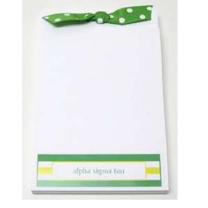  Alpha Sigma Tau Stripe Bow Pad: Office Products