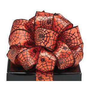  Orange Spiderwebs Satin Ribbon #9 1.5 X 20 Yds: Health 