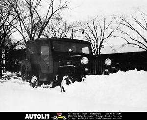 1958 Jeep Snow Plow Factory Photo  