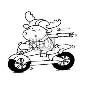  Riley & Company Cling Mount Rubber Stamp Motorcycle Riley 