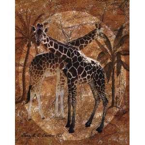  Jungle Giraffes by Jonnie Chardon. Size 22.00 inches width 