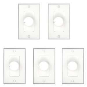 5 New White Wall Mount Impedance Matching Speaker Dial 