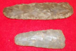 Old Indian artifacts flint celts Indiana relic primitive spear point 