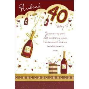  Husband 40th Birthday Card