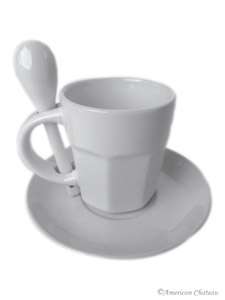 New Set of 6 Espresso Demitasse Cups +Spoons +Saucers  