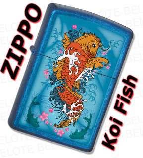 Zippo Kio Koi Fish Cerulean Windproof Lighter 28139 NEW  