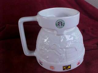 Starbucks Coffee World Globe Flags White Ceramic Travel Commuter Mug 
