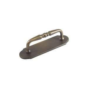   English Collection Deco Curved Pull w/Backplate, 3 C C Home