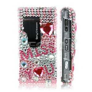     PINK I MISS YOU 3D BLING CASE FOR SONY ERICSSON SATIO Electronics