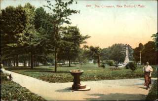 New Bedford MA The Common c1910 Postcard  