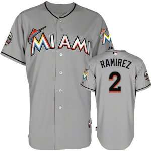 Hanley Ramirez Jersey Miami Marlins #2 Road Grey Authentic Cool 