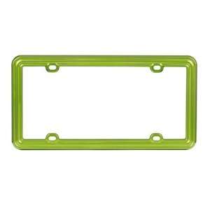   Plastic License Plate Frame in Solid Lime Green Color: Car Electronics