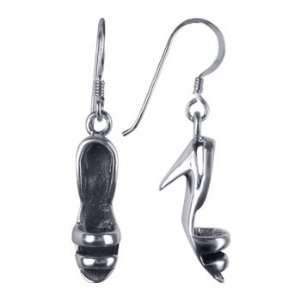   : Sterling Silver French Ear wire Hook Heels Dangle Earrings: Jewelry
