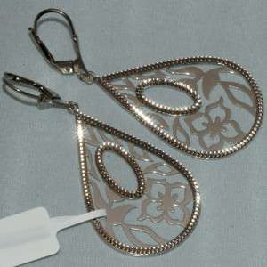 Sterling silver 925. dangling earrings pear shape 2   