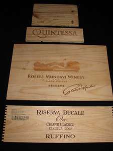   Wine Crate PANELS ROBERT MONDAVI Quintessa RUFFINO Cheval Andes  