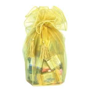 Ghirardelli Chocolate Yellow Organza Wrapped 80 Count SQUARES 
