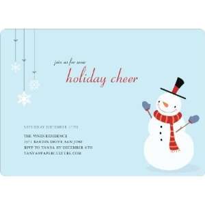  Snowman Cheer Holiday Invitation