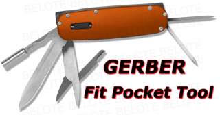 Gerber Fit ORANGE Pocket Tool w/ LED Light 30 000376  