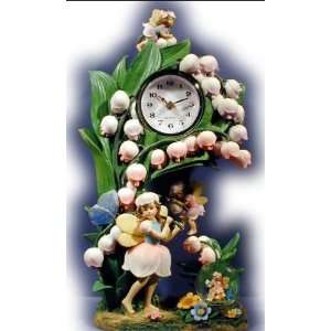  Lily of the Valley Fairy Snowdome Pendulum Clock