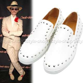 Mens Designer Studded Slip on Pik Boat Shoes Loafer  