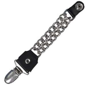  SNAPPING Double Chain Leather NEW Biker Vest Extender 